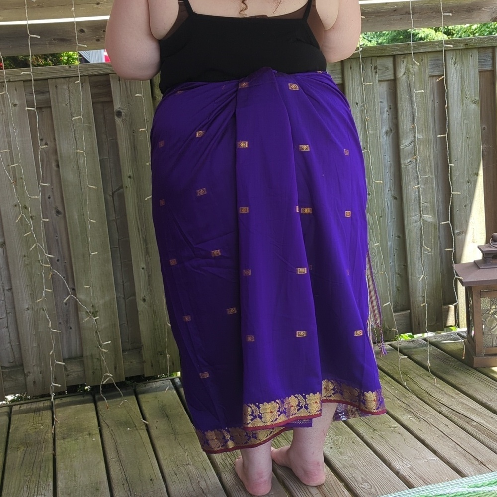 Purple And Gold Skirt - Picture 5 of 7